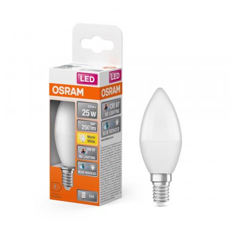 OSRAM E14 LED Kerzen Lampe Star Classic B 25 2.9W 2,9W wie 25W 2700K warmweißes Licht 97Ra sehr hohe Farbwiedergabe